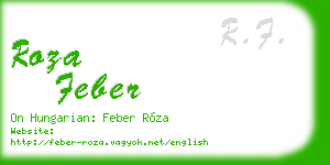 roza feber business card